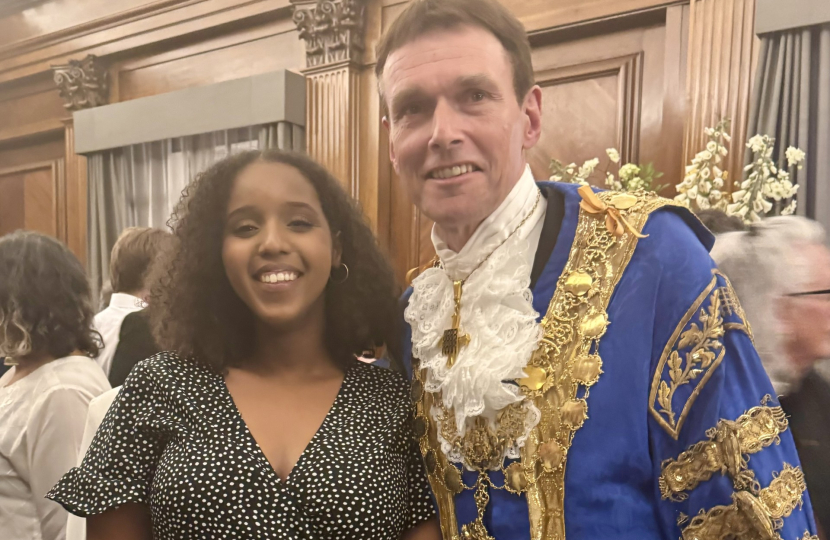 Samia and Lord Mayor Robert Rigby